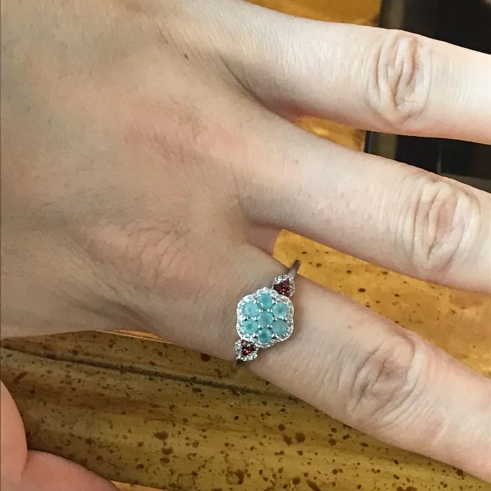 Natural Grandidierite Sterling Silver Ring Size 9